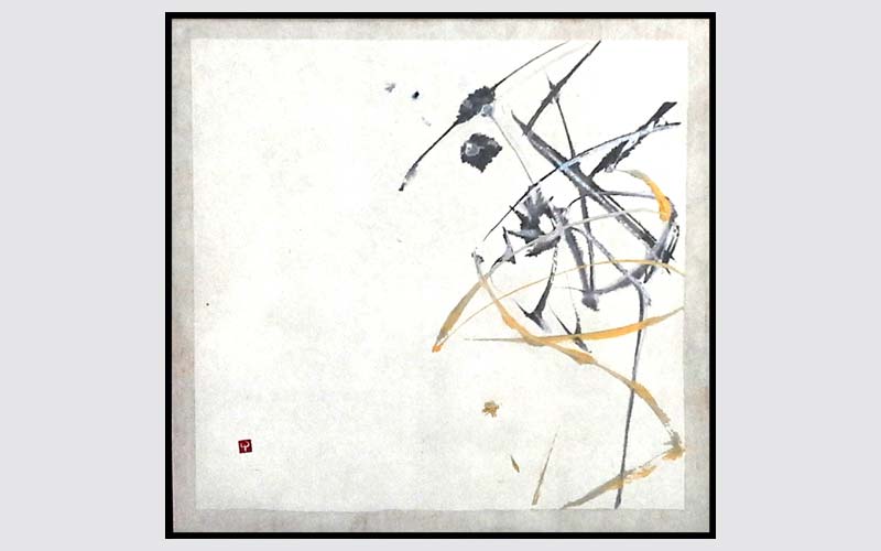 ROSLYN LEVIN SUMI-E HAPPY SNOW