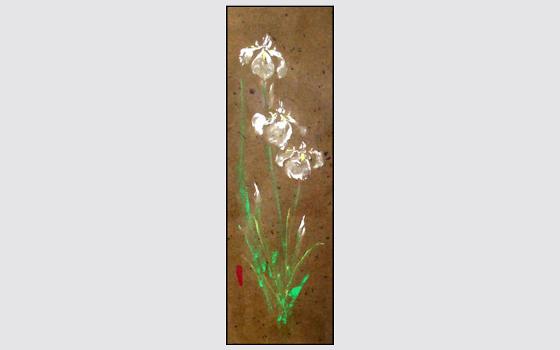 ROSLYN LEVIN SUMI-E STATELY IRIS II